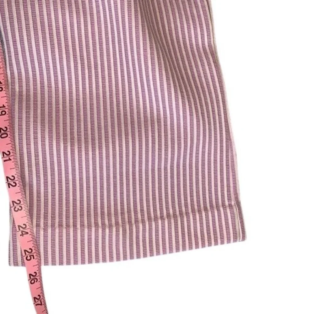 Pink & White Striped Elastic Waist Pants With Bow Detail - Picture 6 of 7